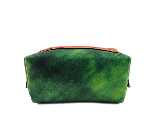 画像2: アクロモ グリーン ローズポーチ (2)