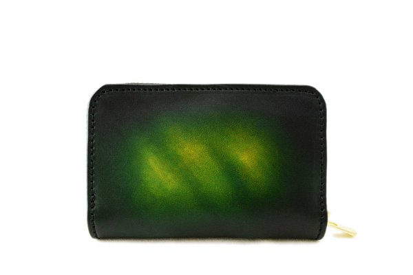 画像2: アクロモ グリーン ジップアラウンド 5連 キーケース (2)