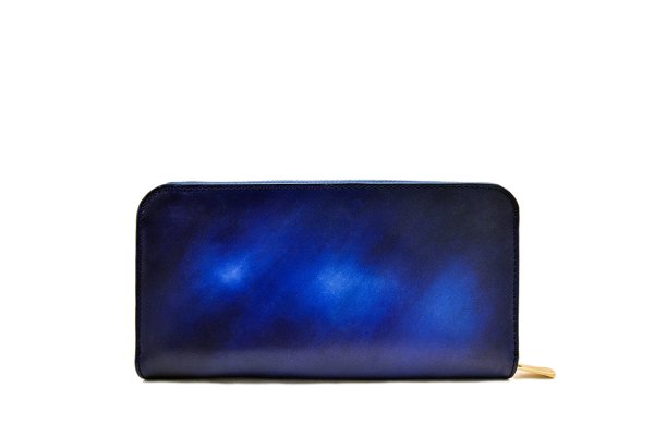 画像2: アクロモ ブルー ジップアラウンドウォレット (2)